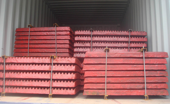 Mn18Cr2 Jaw Stone Crusher Plate Mining Red Metallurgical