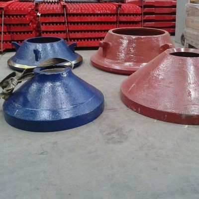 Cone Crusher Bowl Liner And Mantler Blue Red High Manganese Casting